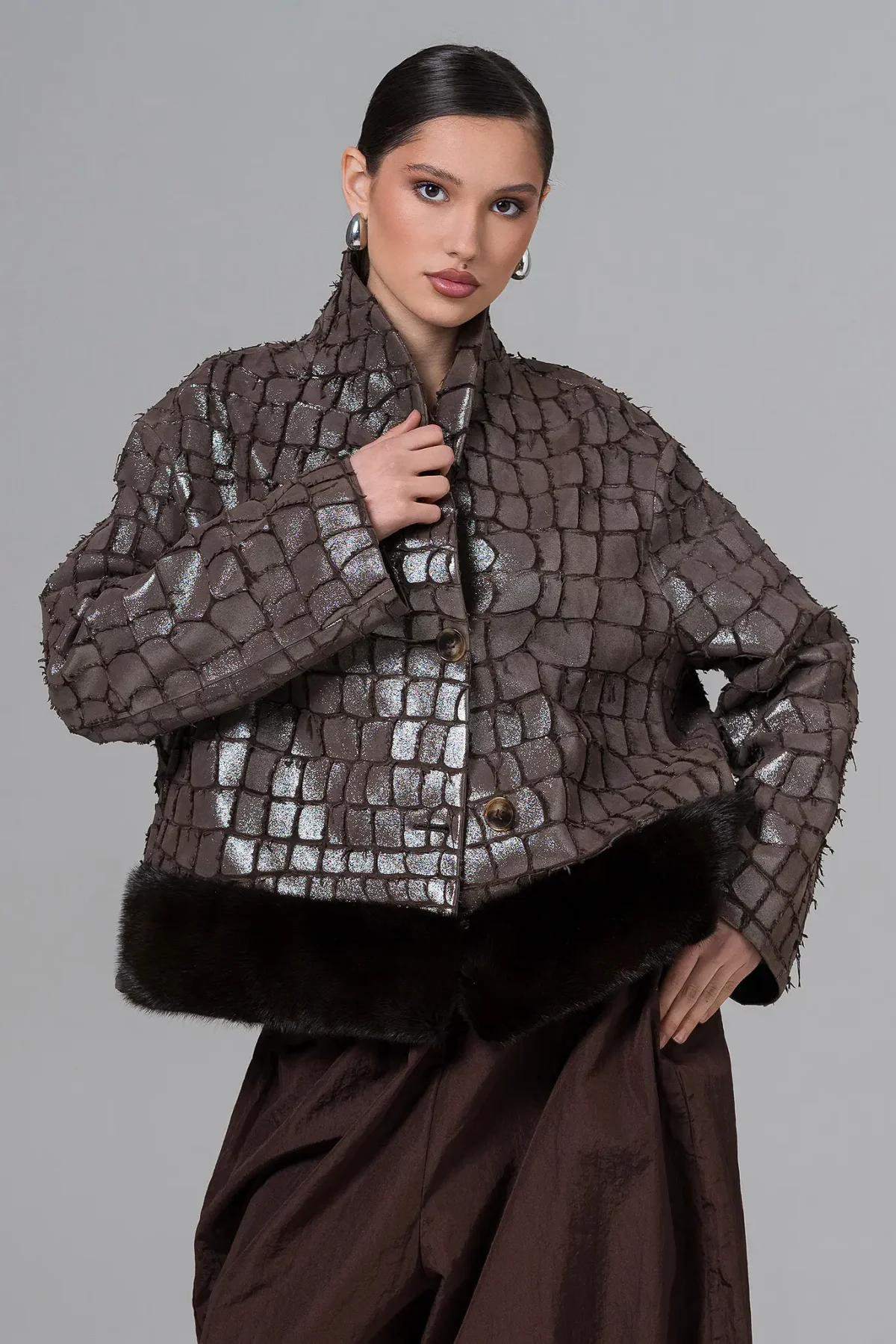 Кожаный жакет - Artizana Fashion