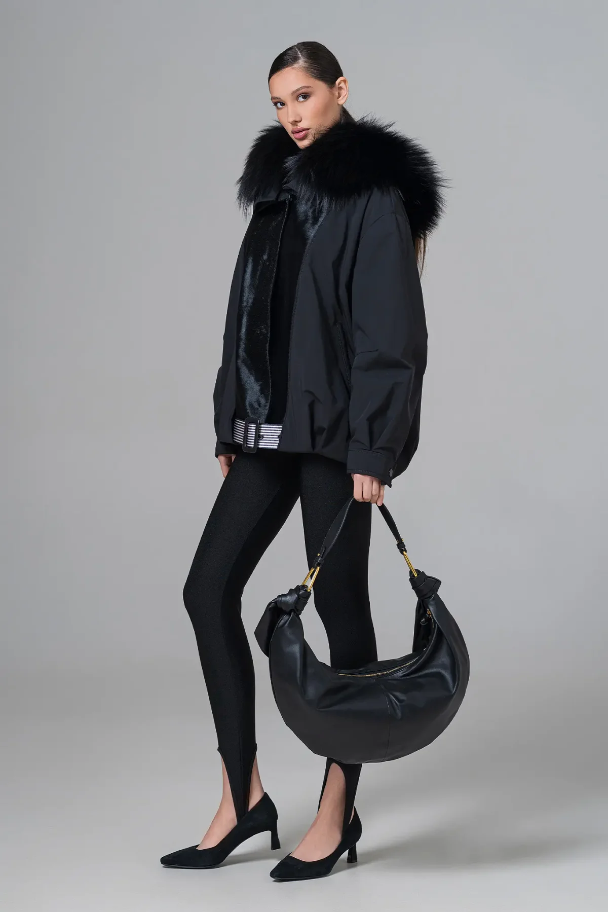 Женская куртка с натуральным мехом - Artizana Fashion