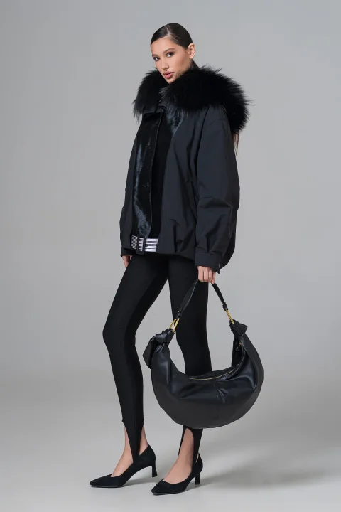 Женская куртка с натуральным мехом - Artizana Fashion, фото 1
