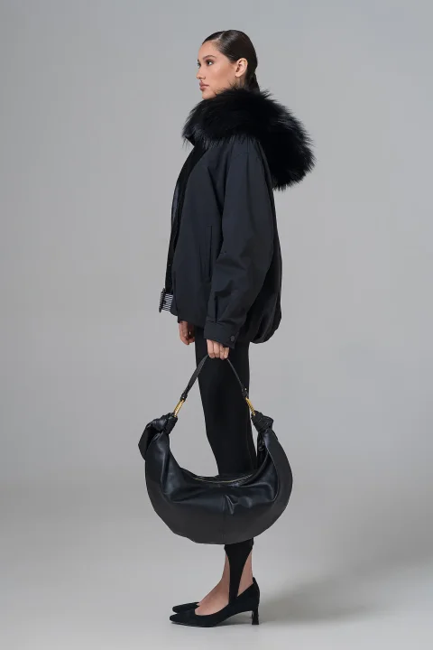 Женская куртка с натуральным мехом - Artizana Fashion, фото 2