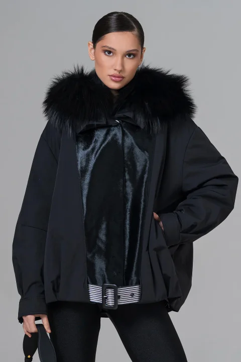 Женская куртка с натуральным мехом - Artizana Fashion, фото 4