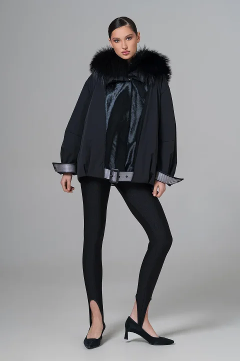 Женская куртка с натуральным мехом - Artizana Fashion, фото 6