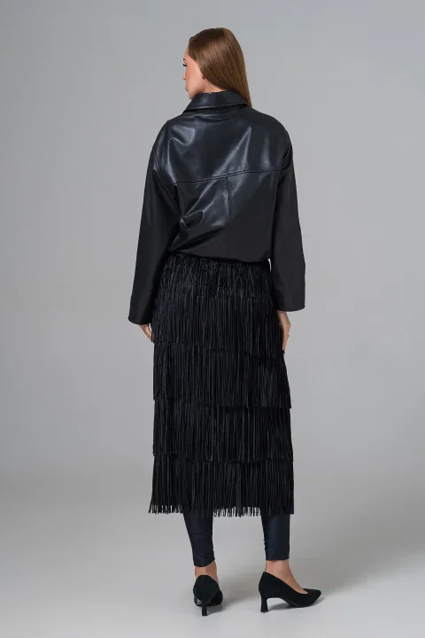 Geaca din piele pentru femei - Artizana Fashion, fotografia 4