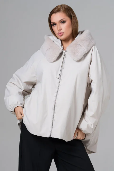 Женская куртка с натуральным мехом - Artizana Fashion, фото 2