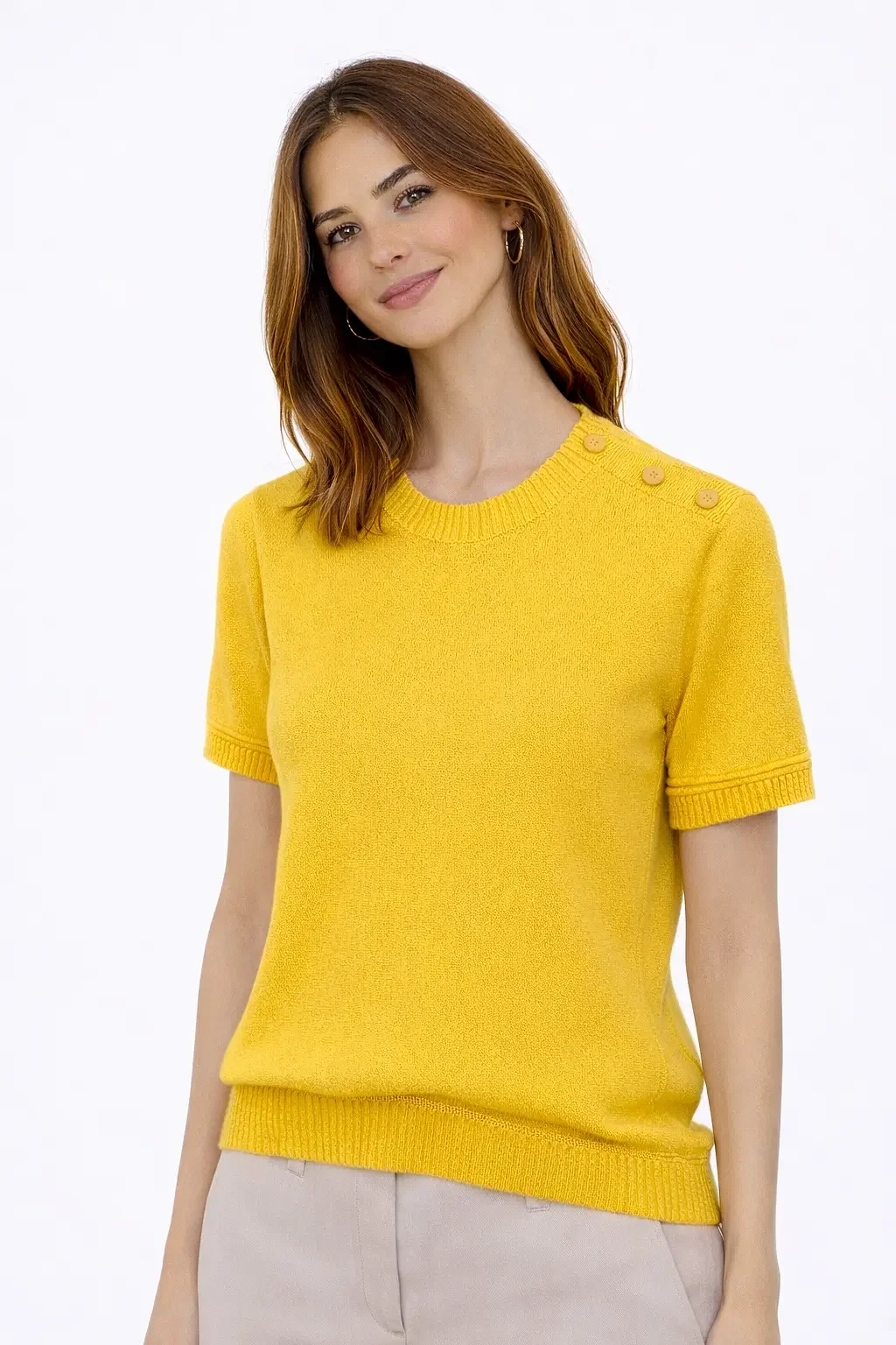 Pulover subțire cu mânca scurtă pentru femei - Artizana Fashion