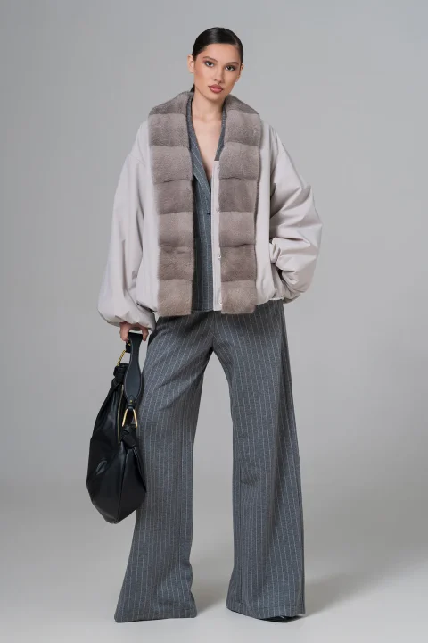 Женская куртка с натуральным мехом - Artizana Fashion, фото 6